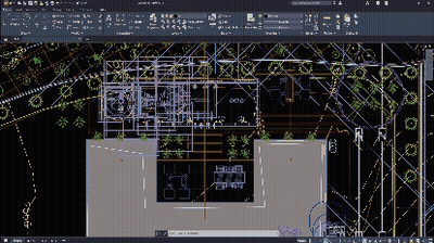 Computer Screen Showing Building Drawing With Letter O GIF