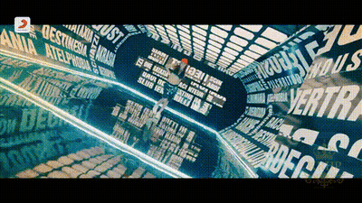 Computer Screen Showing Maze Of Words Including Vertr GIF