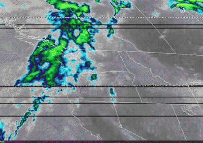 Computer Screen Showing US Map And Green Circle GIF