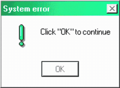 Computer Screen System Error Click Ok GIF