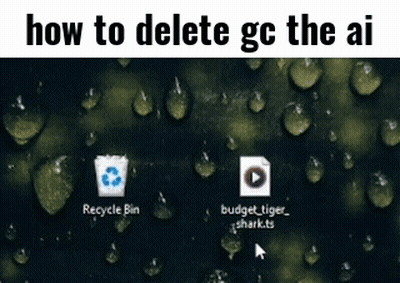 Computer Screen With Recycle Bin And Budget Tiger Icons GIF