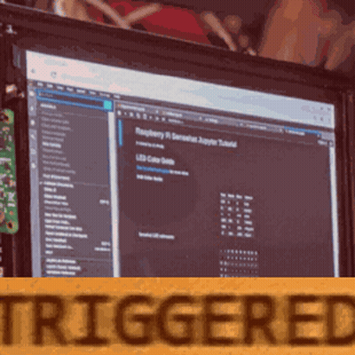 Computer Screen With Triggered Text GIF