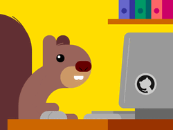 Computer Squirrel Thumbs Up Approval GIF