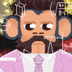 Computerized Monkey Hangover Math GIF