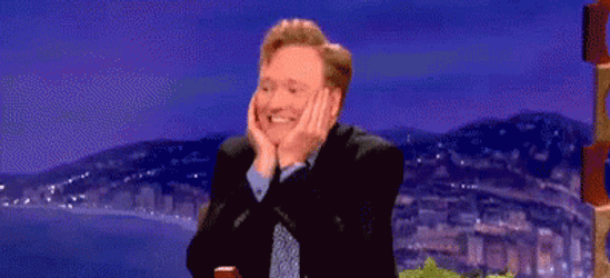 Conan O'Brien Is Giddy GIF
