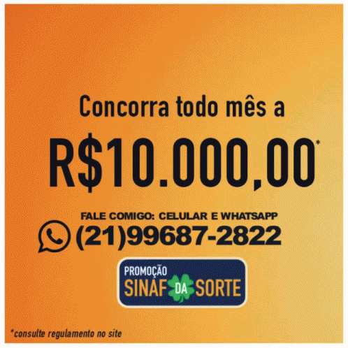 Concorra Todo Mes R$10,000 Poster GIF