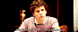 Condescending Question Jesse Eisenberg Reaction  GIF