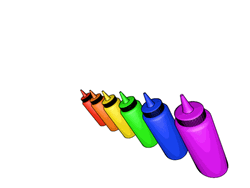 Condiments Rainbow Bottle GIF