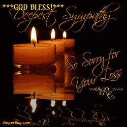 Condolence God Bless Deepest Sympathy GIF