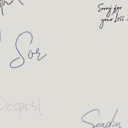 Condolence Sorry For Your Loss Handwritten GIF