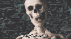 Condolences Trippy Skeleton Sunglasses GIF
