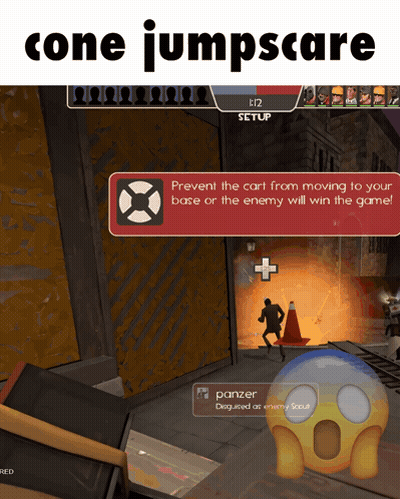 Cone Jumpscare Video Game Screenshot GIF