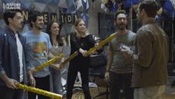 Confetti Cannon Hit The Boy GIF