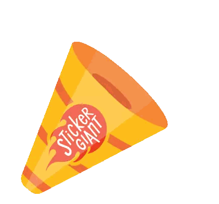 Confetti Cannon Sticker