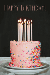 Confetti Happy Birthday Cake