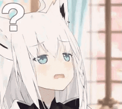 Confused Anime Cat Girl Shirakami Fubuki GIF