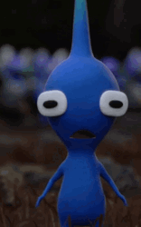 Confused Blue Pikmin GIF