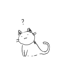Confused Cat Simple Illustration GIF