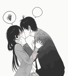 Confused Girl And Boy In Love Beso GIF