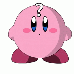 Confused Kirby Blinking