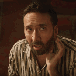 Confused Nicolas Cage Wink GIF