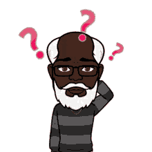 Confused Old Man Cartoon Question Mark GIF