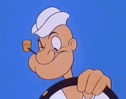 Confused Popeye Turning Look GIF