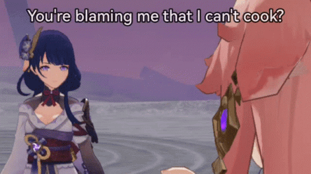 Confused Raiden Shogun Blamed For Cooking GIF
