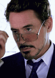 Confused Tony Stark Talking  GIF
