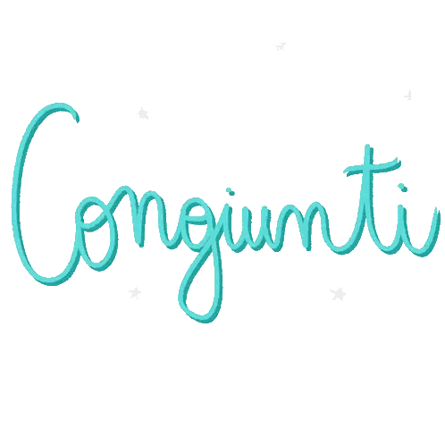 Congiunti Word In Blue Letters Sticker