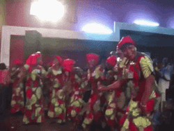 Congo Women Dancing Traditional Costume Celebration