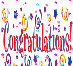 Congrats Confetti Falling Computer Art GIF