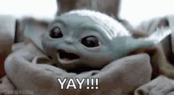 Congrats Elated Little Yoda Meme GIF