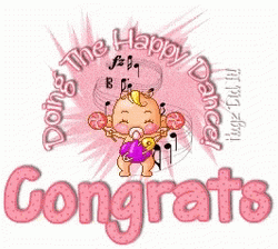 Congrats Glitter Baby Girl GIF