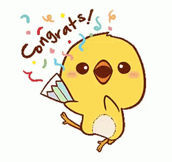 Congrats Little Chick Fun Art GIF