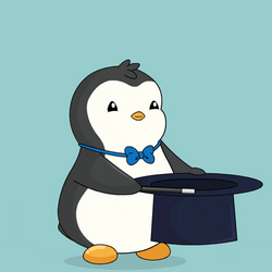 Congrats Pudgy Penguin Magic Hat Meme GIF