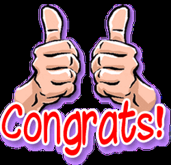 Congrats Two Thumbs Up Animation GIF