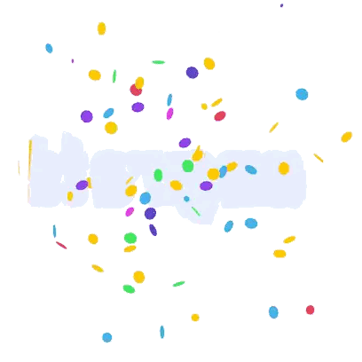 Congrats Word Surrounded By Confetti Sticker