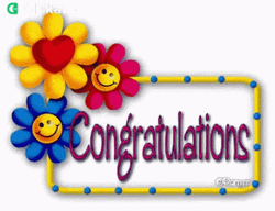 Congratulation Cute Sunflower Design  GIF