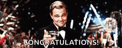 Congratulation Leonardo DiCaprio Cheers GIF