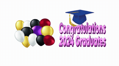 Congratulations 2024 Graduates With Balloons GIF