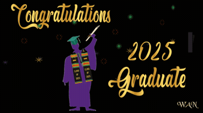 Congratulations 2025 Graduate In Gold GIF