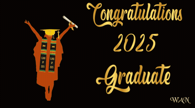 Congratulations 2025 Graduate Silhouette GIF