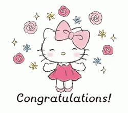 Congratulations Animated Hello Kitty GIF