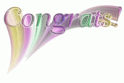 Congratulations Animated Text With Sparkling Color Pastel GIF