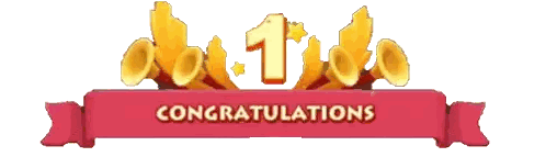 Congratulations Banner With Number 1 Sticker