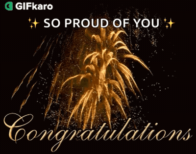 Congratulations Card Fireworks So Proud Of You GIF