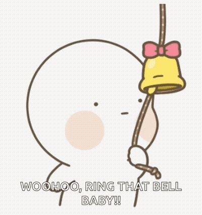 Congratulations Card With Bells And Hearts GIF