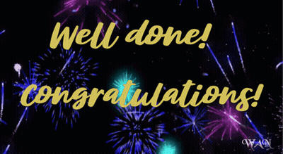 Congratulations Card With Fireworks GIF