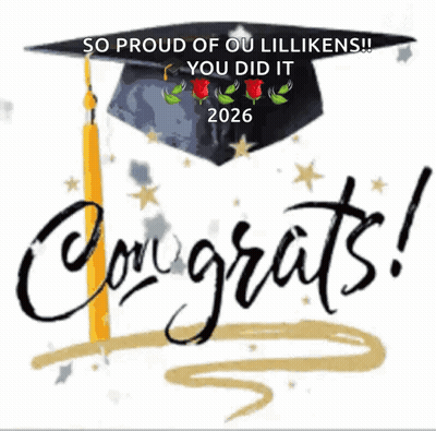 Congratulations Card With Graduation Cap GIF